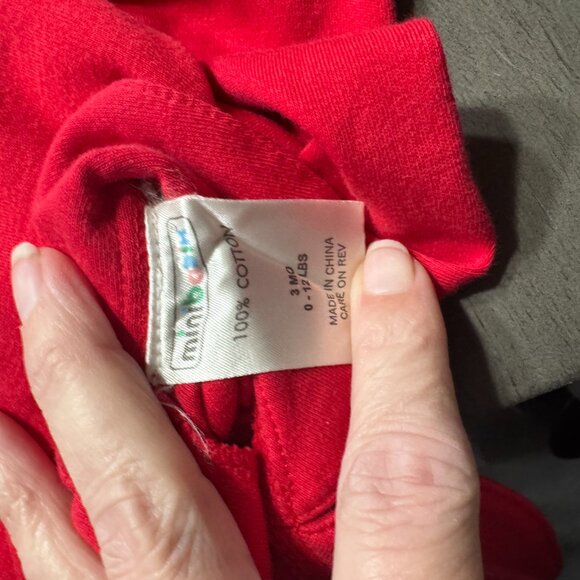 Vintage Baby’s 1st Christmas Romper Reindeer Embroidery – 0–3 Months - Picture 5 of 9